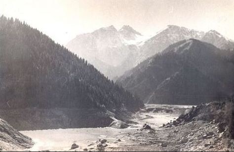 Озеро Иссык после селя в 1963 году