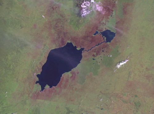 Озеро Эдуард со спутника