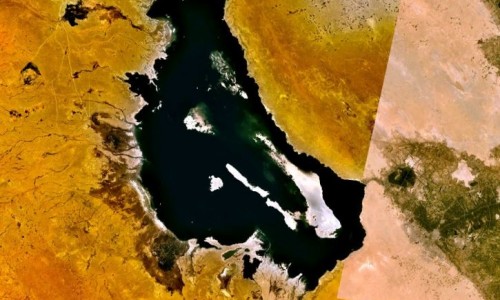 Спутниковый снимок озера Эль-Мильх в 2010 году