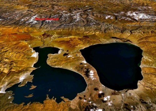 Спутниковый снимок озёра Мапам-Юмцо