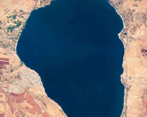Тивериадское озеро со спутника